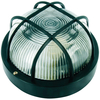Byron BE100Z Black Plastic Bulkhead Light - No Bulb