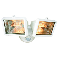 Byron ES120/2W Twin Halogen Floodlights with PIR White 150W