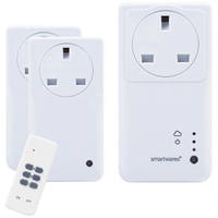 Byron SH5-SET-GW-UK SmartHome Remote Control WiFi Socket Set With. ..
