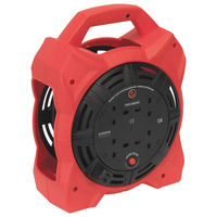 Cable Reel Box Type 15mtr 4 X 230v 1.25mm² Heavy-duty Thermal Trip