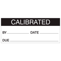 Calibrated,  Date + Due Labels,  Black On Nylon Cloth 38 x 15mm Pack...