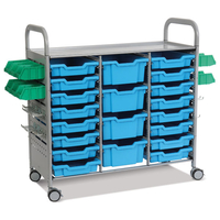 Callero Plus STEAM Activity Treble Trolley & Flame Red Gratnells Trays