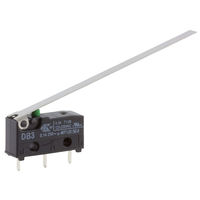 Cherry DB3C-C1LD Microswitch SPDT 0.1A 250V AC,  Long Lever,  PCB