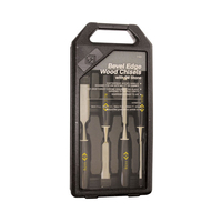CK Tools T1180 Wood Chisel Bevel Edged Set Of 4 Plus Sharpening Stone