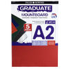Daler Rowney A2 Graduate Mount Board Pack of 5 Assorted