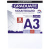 Daler Rowney A3 Graduate Mount Board Pack of 8 Ice White