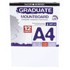 Daler Rowney A4 Graduate Mount Board Pack of 12 Ice White
