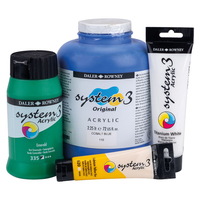 Daler Rowney System 3 Acrylic Paint Mars Black (500ml)