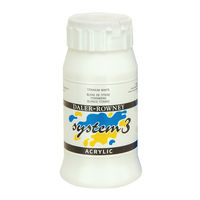 Daler Rowney System 3 Acrylic Paint Titanium White (500ml)