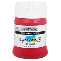 Daler Rowney System 3 Original Acrylic Paint 250ml Cadmium Red Dee...