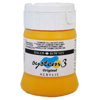 Daler Rowney System 3 Original Acrylic Paint 250ml Cadmium Yellow. ..