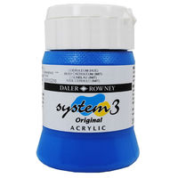 Daler Rowney System 3 Original Acrylic Paint 250ml Coeruleum Blue Hue