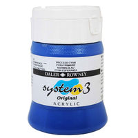 Daler Rowney System 3 Original Acrylic Paint 250ml Process Cyan