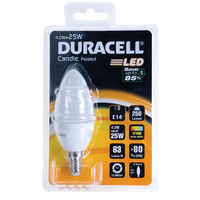 Duracell 4W Candle Bulb E14 Warm White 250lm
