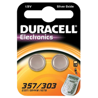 Duracell 5000394013858 D357B2 Silver Oxide 1.5V Battery (Pack of 2)