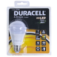 Duracell 6W GLS Bulb A Shaped E27 Warm White 400lm