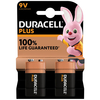 Duracell S3568 9V Cell Plus Power MN1604/6LR6 Batteries (Pack 2)