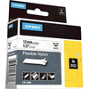 DYMO 18488 Rhino Flexible Nylon Tape 12mm x 3.5m Black on White