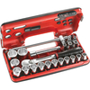 Facom SL.DBOX412 12Pt Detection Box Socket Set 22 Piece Metric 1/2...