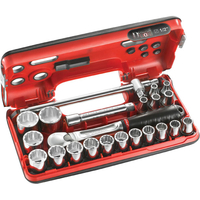 Facom SL.DBOX412 12Pt Detection Box Socket Set 22 Piece Metric 1/2...