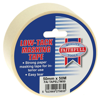 Faithfull 00545050TB Low Tack Masking Tape 50mm x 50m
