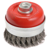 Faithfull 1108014150 Wire Cup Brush Twist Knot 80mm M14x2,  0.50mm. ..
