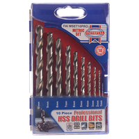Faithfull FAIMSET10PRO HSS Drill Bit Set of 10 M2 1 - 10mm