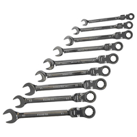 Faithfull FAISPARAT9S Ratchet Combination Spanner Flex Head Set,  9...