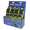 Faithfull FAITDRATSET4 Ratchet Tie-Downs 5m x 25mm Green 4 Piece