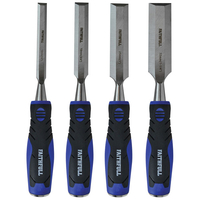 Faithfull FAIWCSGS4W Soft Grip Chisel Set + Storage Wallet,  4 Piece