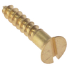 ForgeFix CSK110BR Wood Screw Slotted CSK Solid Brass 1 x 10 Box 200