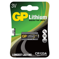 GP Batteries GPPCL123A121 GP Lithium CR123A card of 4