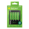 GP GPRHOU421066 GP PowerBank Charger U421 with 4 ReCyko 2600 AA