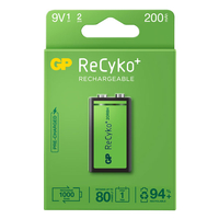GP GPRHV208R074 GP ReCyko 200 9V card of 1