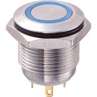GQ16F-10E/J/R/12V 16mm IP65 Vandal Resistant Switch SPST,  Off-On, . ..