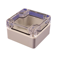 Hammond 1554B2GYCL Watertight PC Enclosure Clear Lid 65 x 65 x 40m...