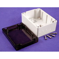 Hammond 1554F2GYSL Watertight PC Enclosure Smoked Lid 120 x 90 x 6...