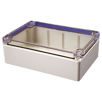 Hammond 1554H2GYCL Watertight PC Enclosure Clear Lid 180 x 120 x 6...