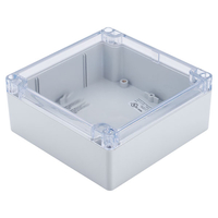 Hammond 1554Q2GYCL Watertight PC Enclosure Grey,  Clear Lid 140 x 1...
