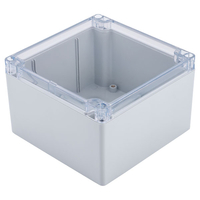Hammond 1554QA2GYCL Watertight PC Enclosure Grey,  Clear Lid 140 x. ..