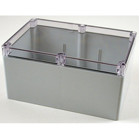 Hammond 1554VB2GYCL Watertight PC Enclosure Clear Lid 240 x 160 x. ..