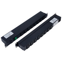 Hammond 1582H8E1BKDP 100-240 VAC / 10A IEC Double Pole Switched Ra...