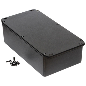 Hammond 1590R1FLBK Diecast Enclosure Flanged Lid Black (192 x 111. ..