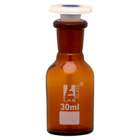 LabGlass Amber Reagent Bottle Narrow Mouth,  Polypropylene Stopper. ..