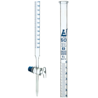 LabGlass Burettes Glass Key Single Bore 50ml Class-B Blue Graduation