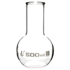 LabGlass Flat Bottom Boiling Flask Wide Neck with Beaded Rim 500ml...