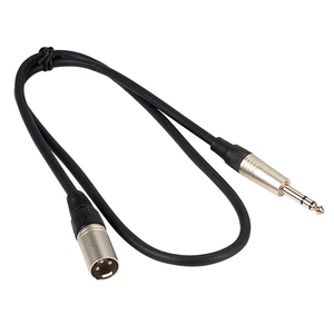 Livewire BROAD163MLU1BK Male XLR to Stereo Jack Plug Microphone Le...