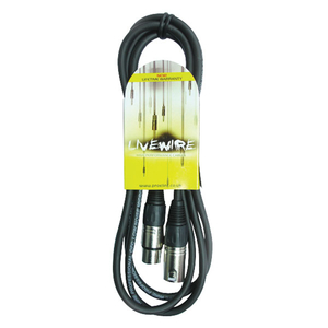 Livewire BROAD350LU2BK Male XLR to Female XLR Balanced Microphone. ..