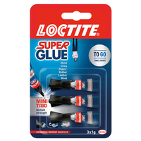 Loctite 2714408 Super Glue Mini Trio Tube 3 x 1g