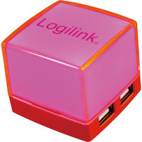 LogiLink® USB 2.0 HUB 4-Port Illuminated Pink